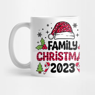 Family Christmas 2023 Red Plaid Family Matching Pajama Xmas Mug